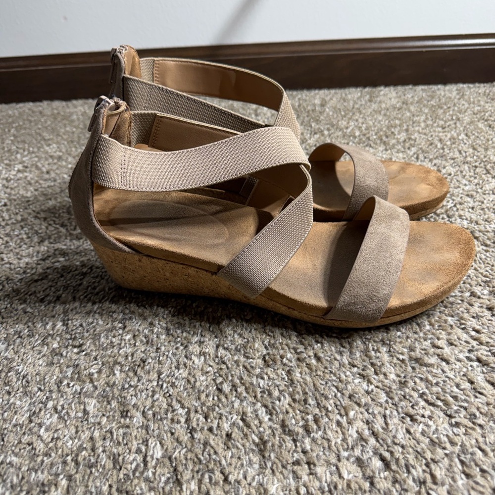 Universal Thread Brown Wedge Sandals - image 2